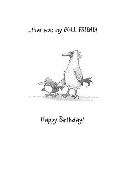 Birdwit Gull Friend Birthday Card