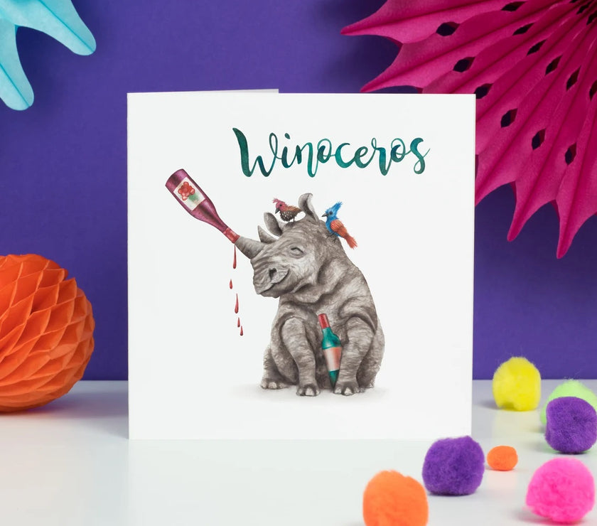 Rhinoceros Birthday Card