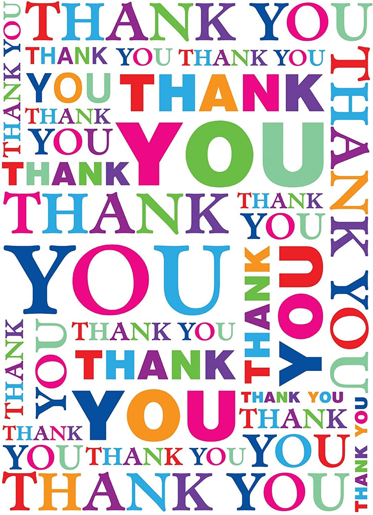 Large Multicoloured Thank You Card