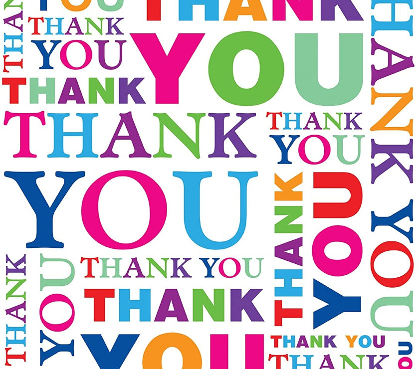 Large Multicoloured Thank You Card