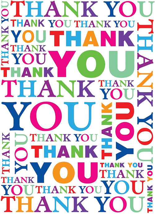 Large Multicoloured Thank You Card