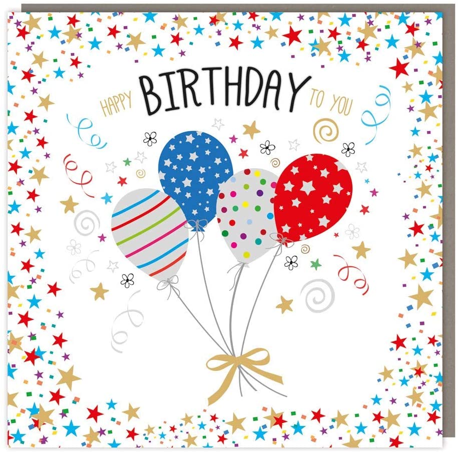 Sparkle Balloons Birthday Card