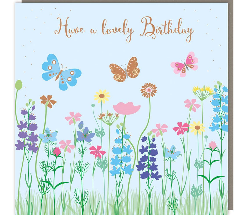 Butterfly Garden Birthday Card