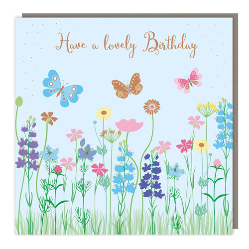Butterfly Garden Birthday Card