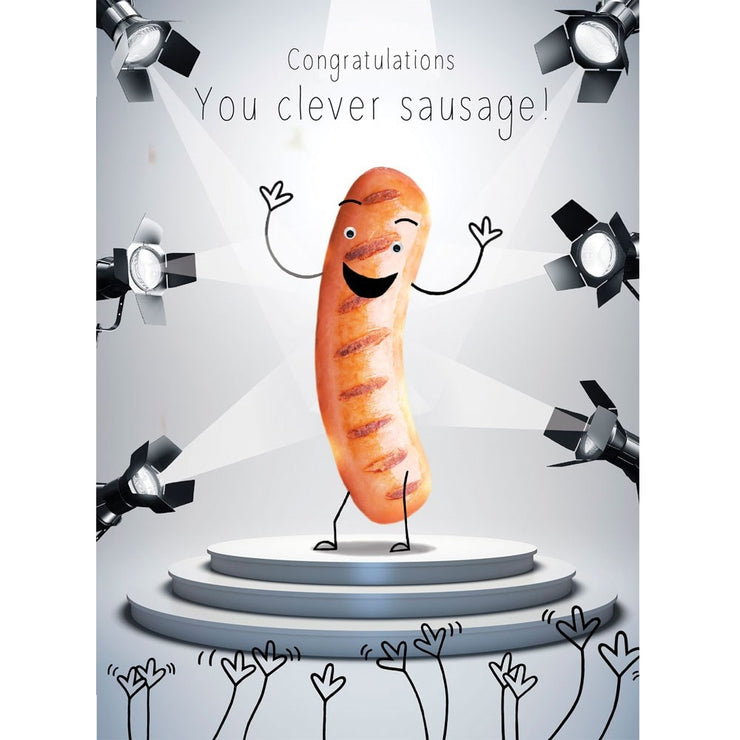 Clever Sausage Congratulations Card