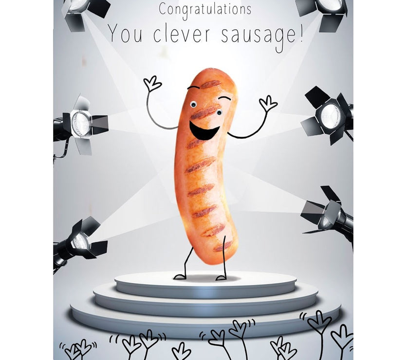 Clever Sausage Congratulations Card