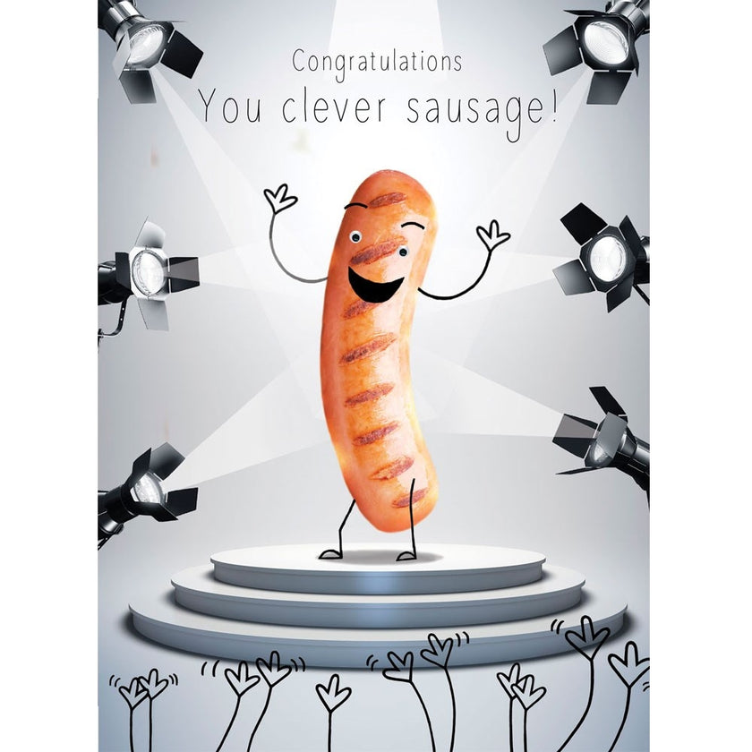 Clever Sausage Congratulations Card