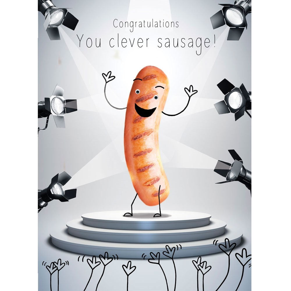 Clever Sausage Congratulations Card