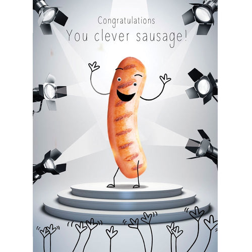 Clever Sausage Congratulations Card