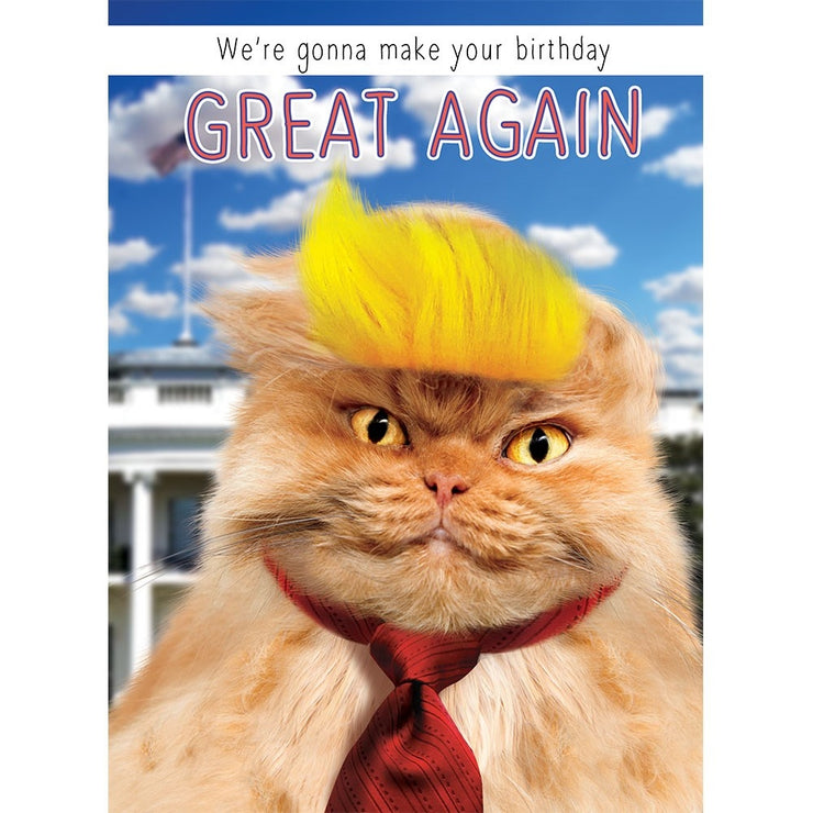 Trump Cat Birthday Card