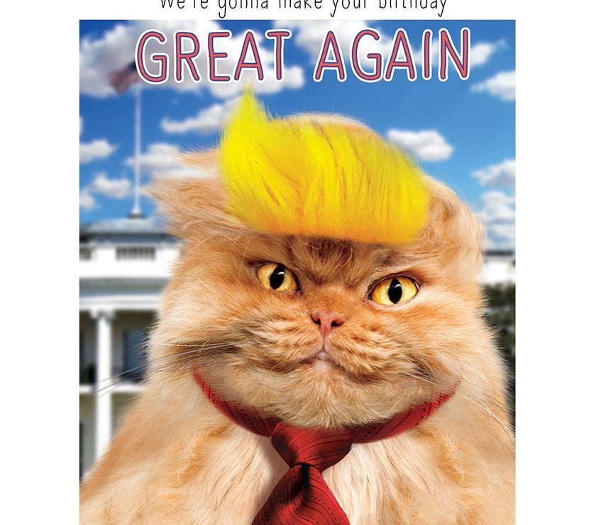 Trump Cat Birthday Card