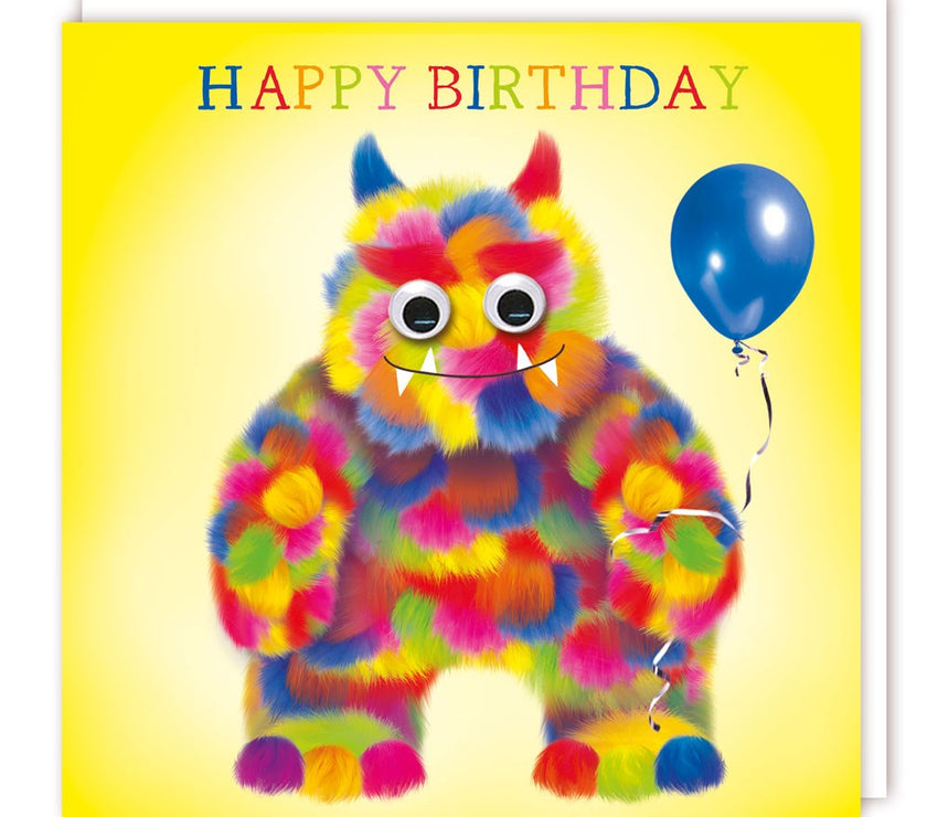 Googly Eyed Monster Birthday Card