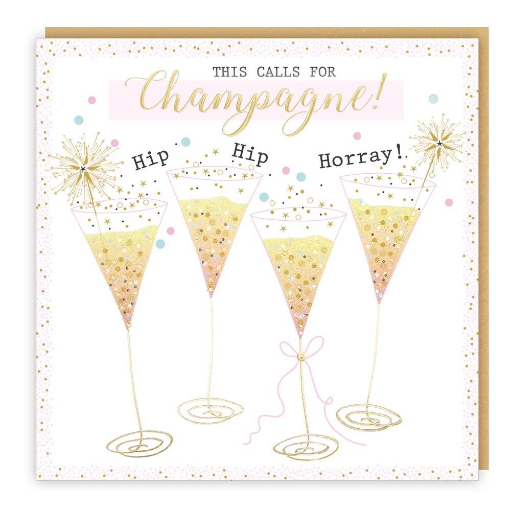 Esmee Champagne Birthday Card - House of Cards