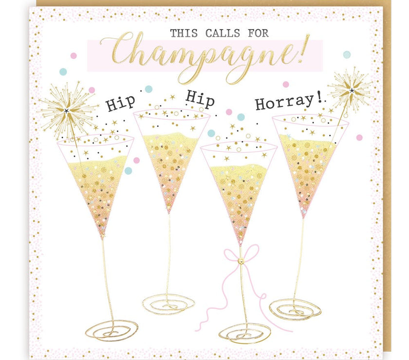 Esmee Champagne Birthday Card
