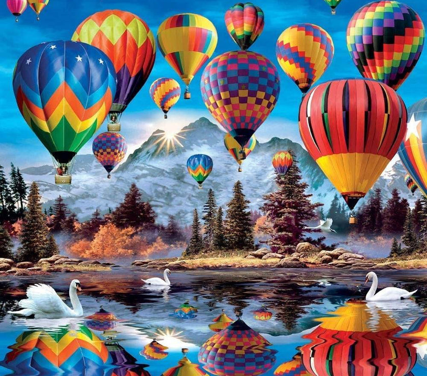 3D Lenticular Hot Air Balloons Birthday Card - House of Cards