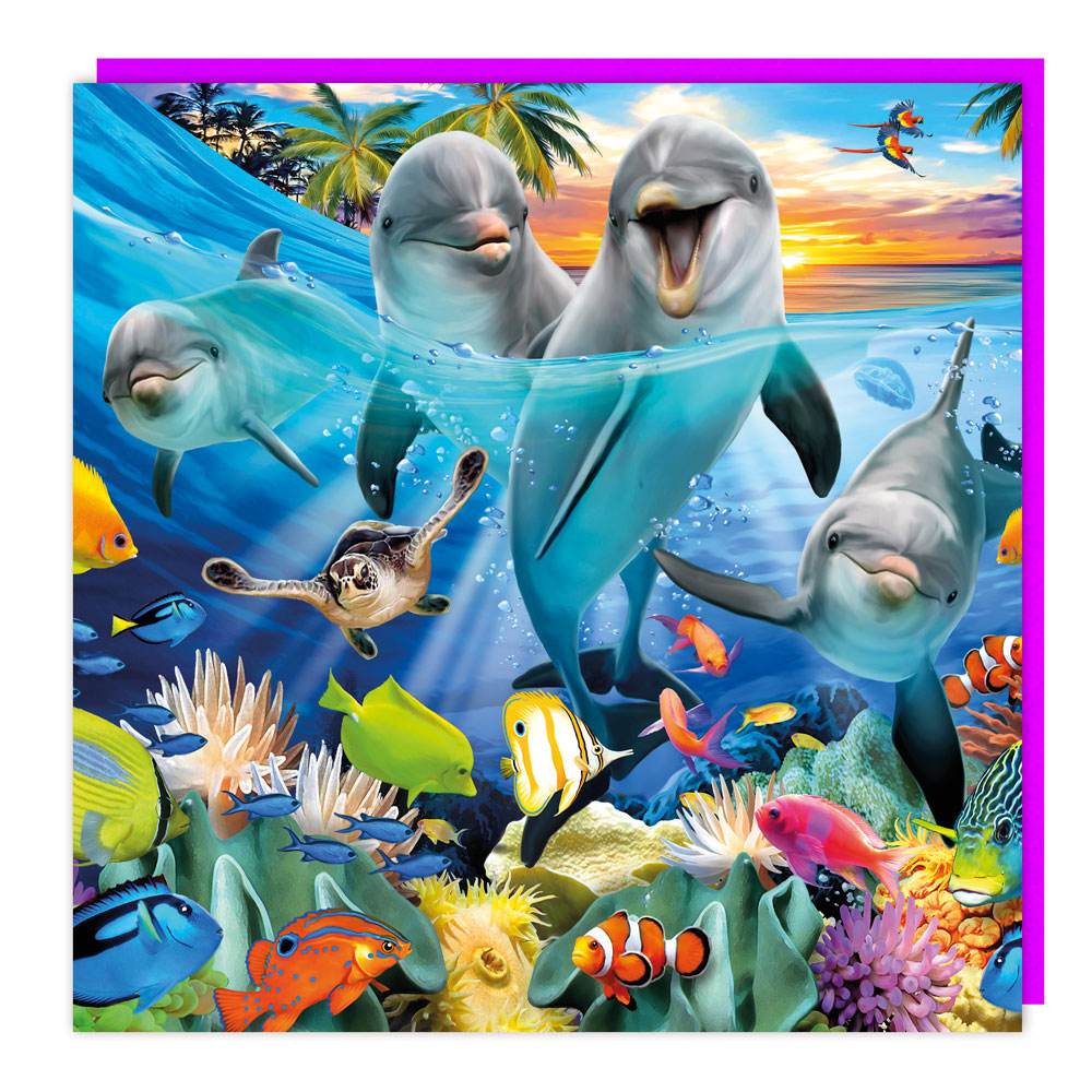 3D Lenticular Under the Sea Birthday Card - House of Cards