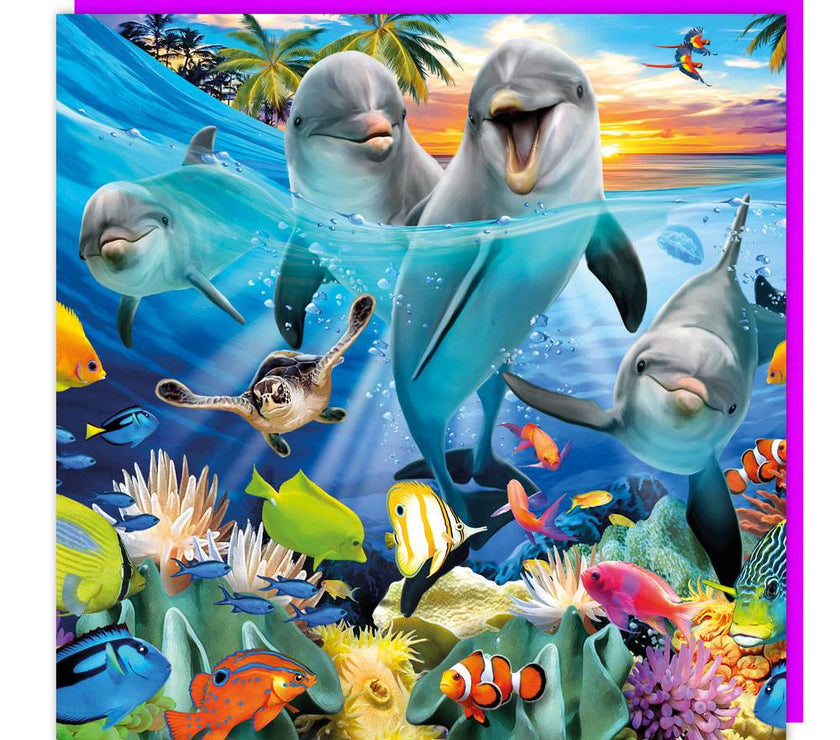 3D Lenticular Under the Sea Birthday Card - House of Cards
