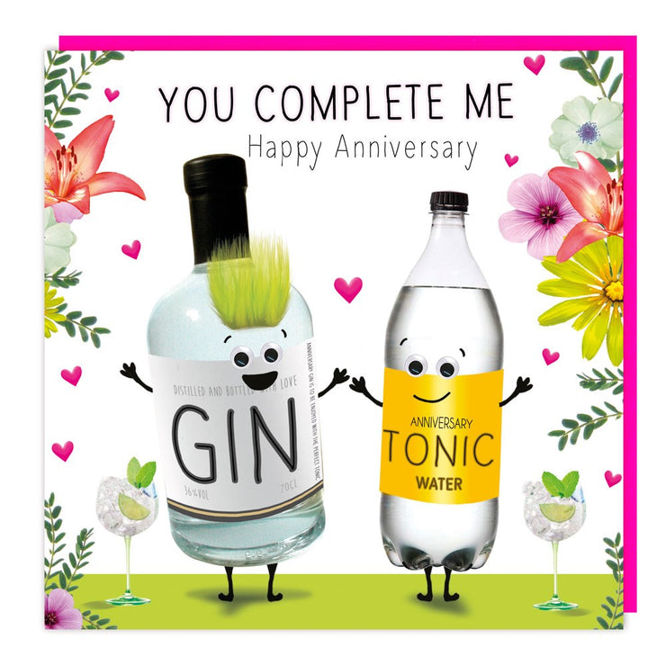 Fluff Gin and Tonic Anniversary Card