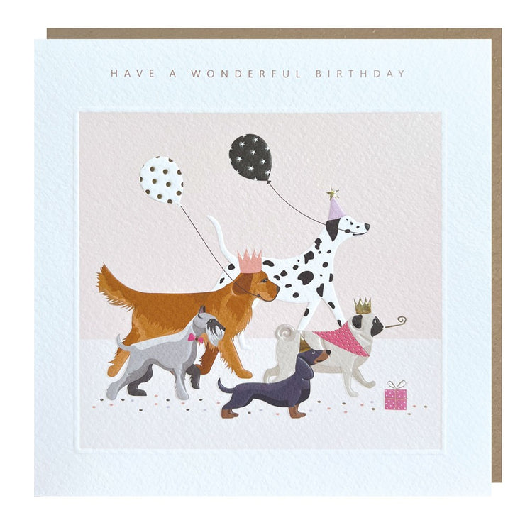 Sparkle Dogs Birthday Card