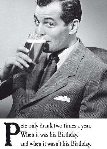 Two Times Birthday Card - House of Cards