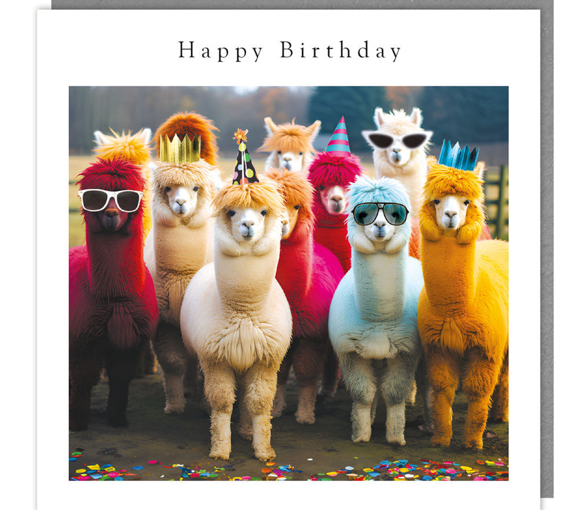Party Llamas Birthday Card