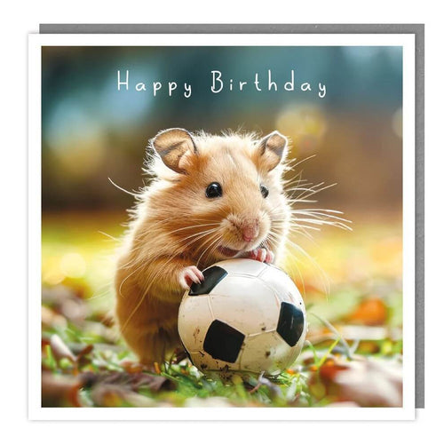 Hamster and Football Birthday Card