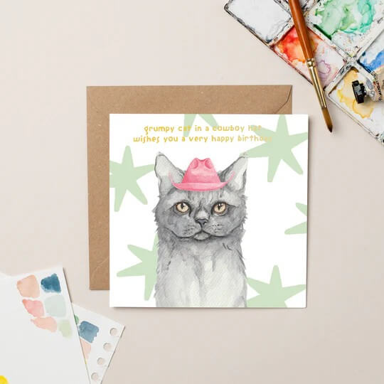 Grumpy Cat Birthday Card