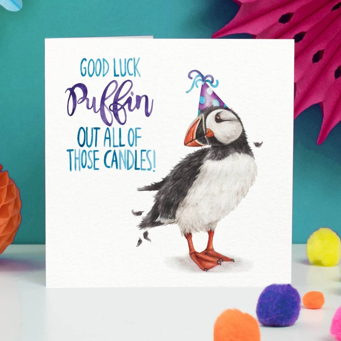 Puffin Birthday Card - House of Cards