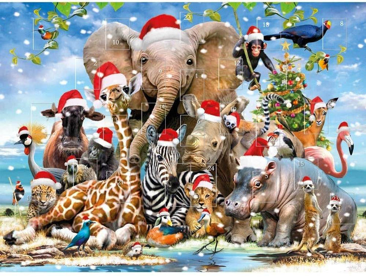 Animals in Christmas Hats Advent Calendar - House of Cards