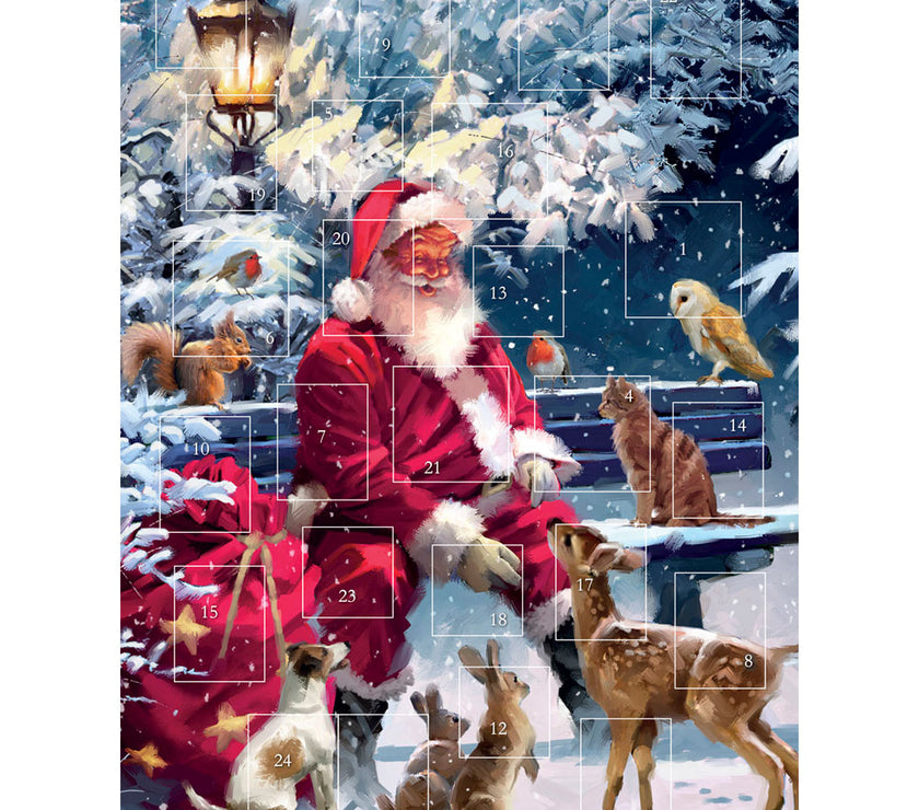 Santa on a Bench Advent Calendar