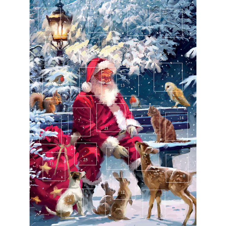 Santa on a Bench Advent Calendar