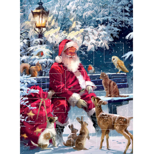 Santa on a Bench Advent Calendar