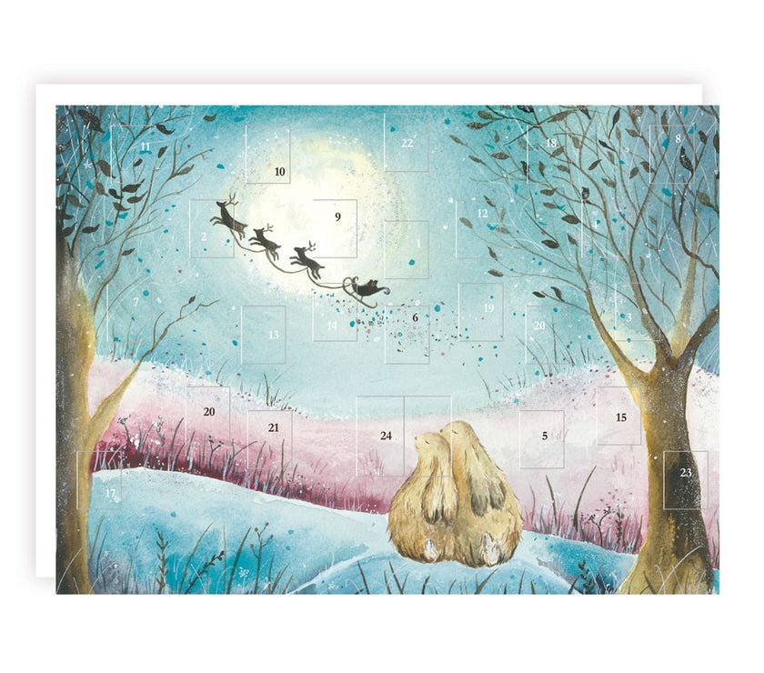 Hares and Santa Bridge Advent Calendar