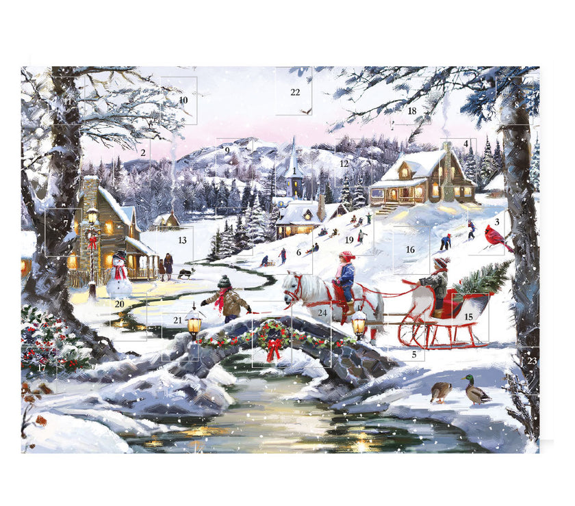 Winter Village Bridge Advent Calendar