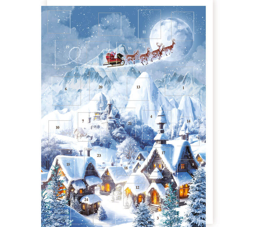 Santa Snowy Mountains Advent Calendar