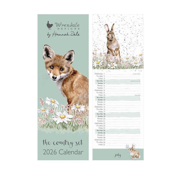 2026 Country Set Slim Calendar - House of Cards