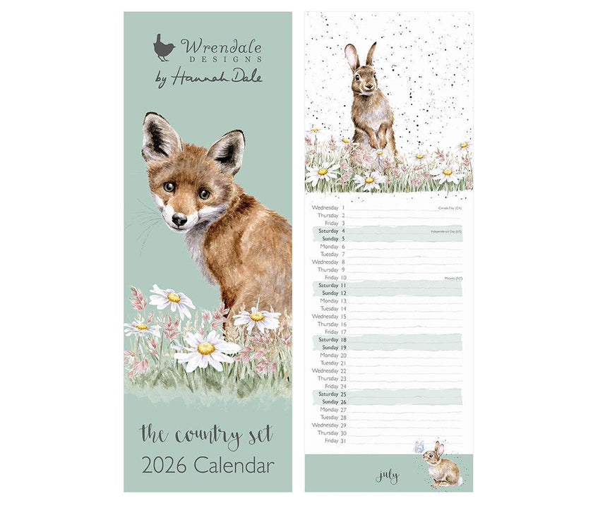 2026 Country Set Slim Calendar - House of Cards