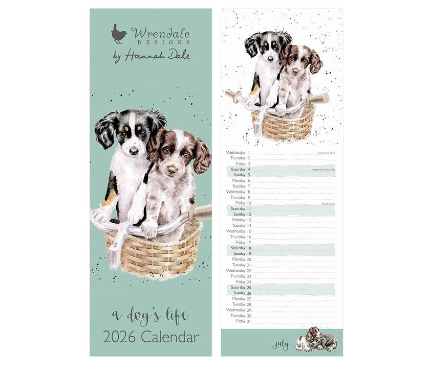 2026 Dogs Life Slim Calendar - House of Cards