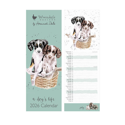 2026 Dogs Life Slim Calendar - House of Cards