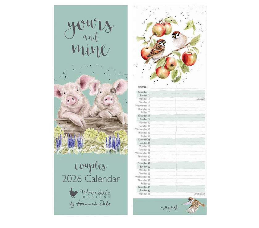 2026 Couples Slim Calendar - House of Cards