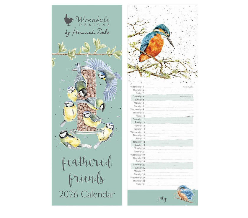 2026 Birds Slim Calendar - House of Cards
