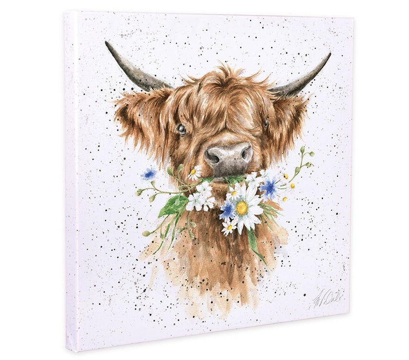 Daisy Cow Small Canvas