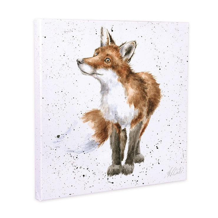 Bushy Tailed Fox Small Canvas