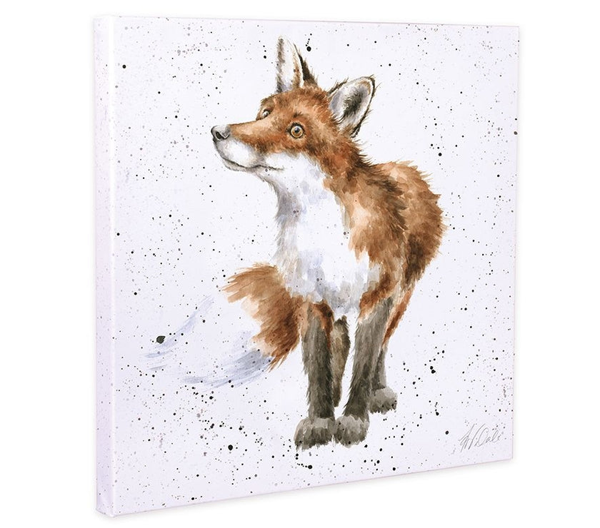 Bushy Tailed Fox Small Canvas