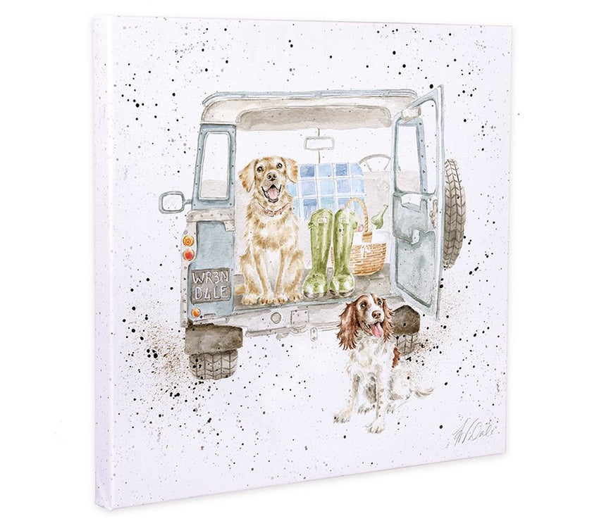 Dog Picnic Small Canvas