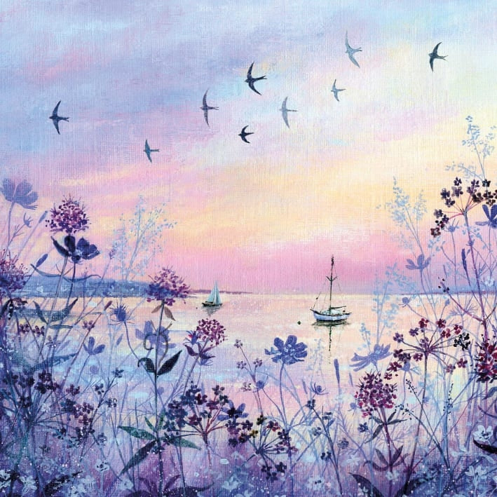 Swifts at Sunset Greeting Card