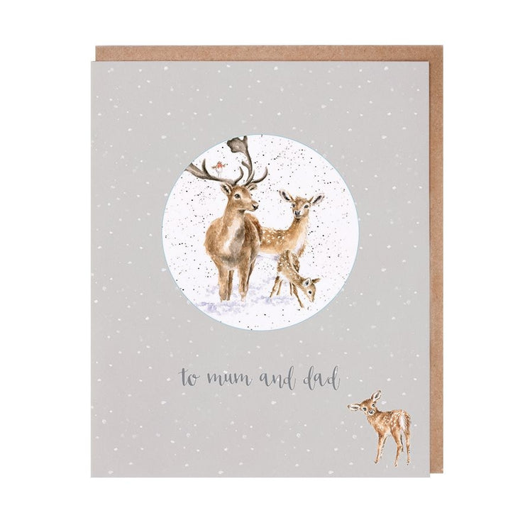 Mum and Dad Christmas Decoration Card