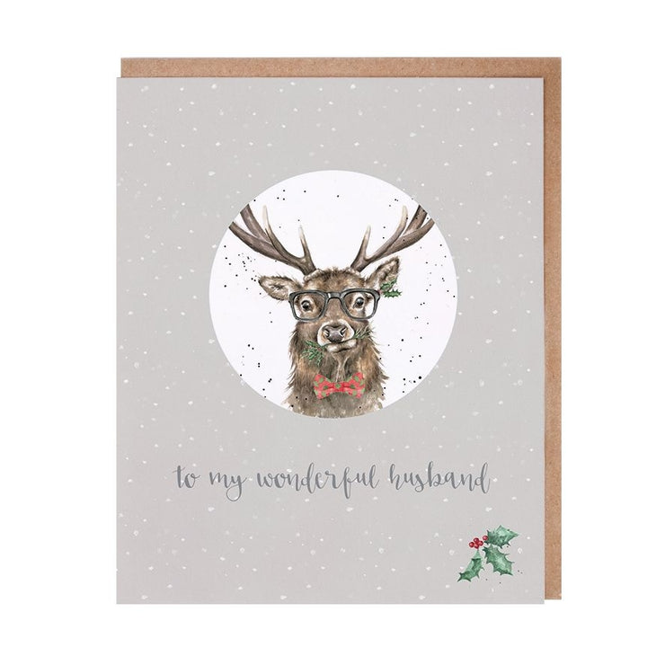 Wonderful Husband Christmas Decoration Card