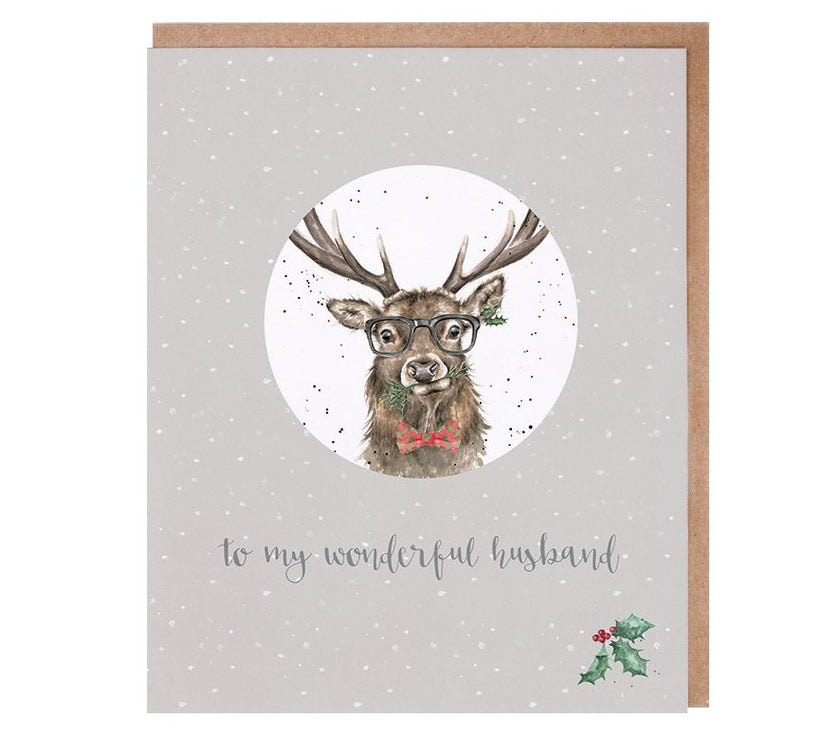 Wonderful Husband Christmas Decoration Card