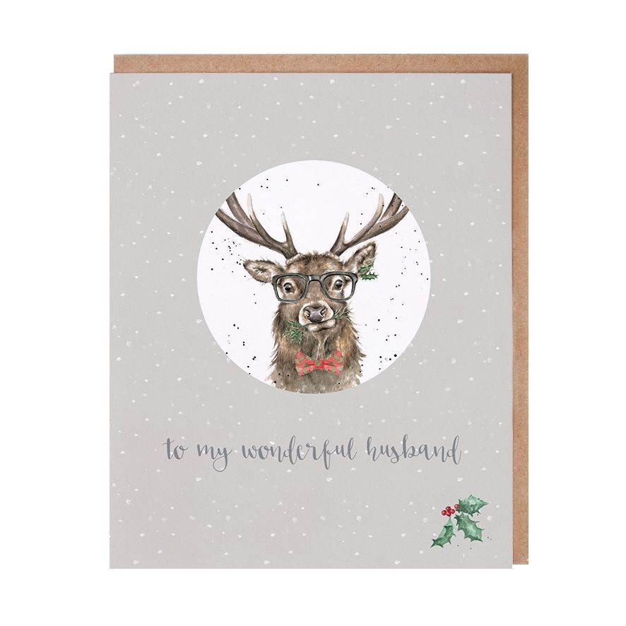 Wonderful Husband Christmas Decoration Card